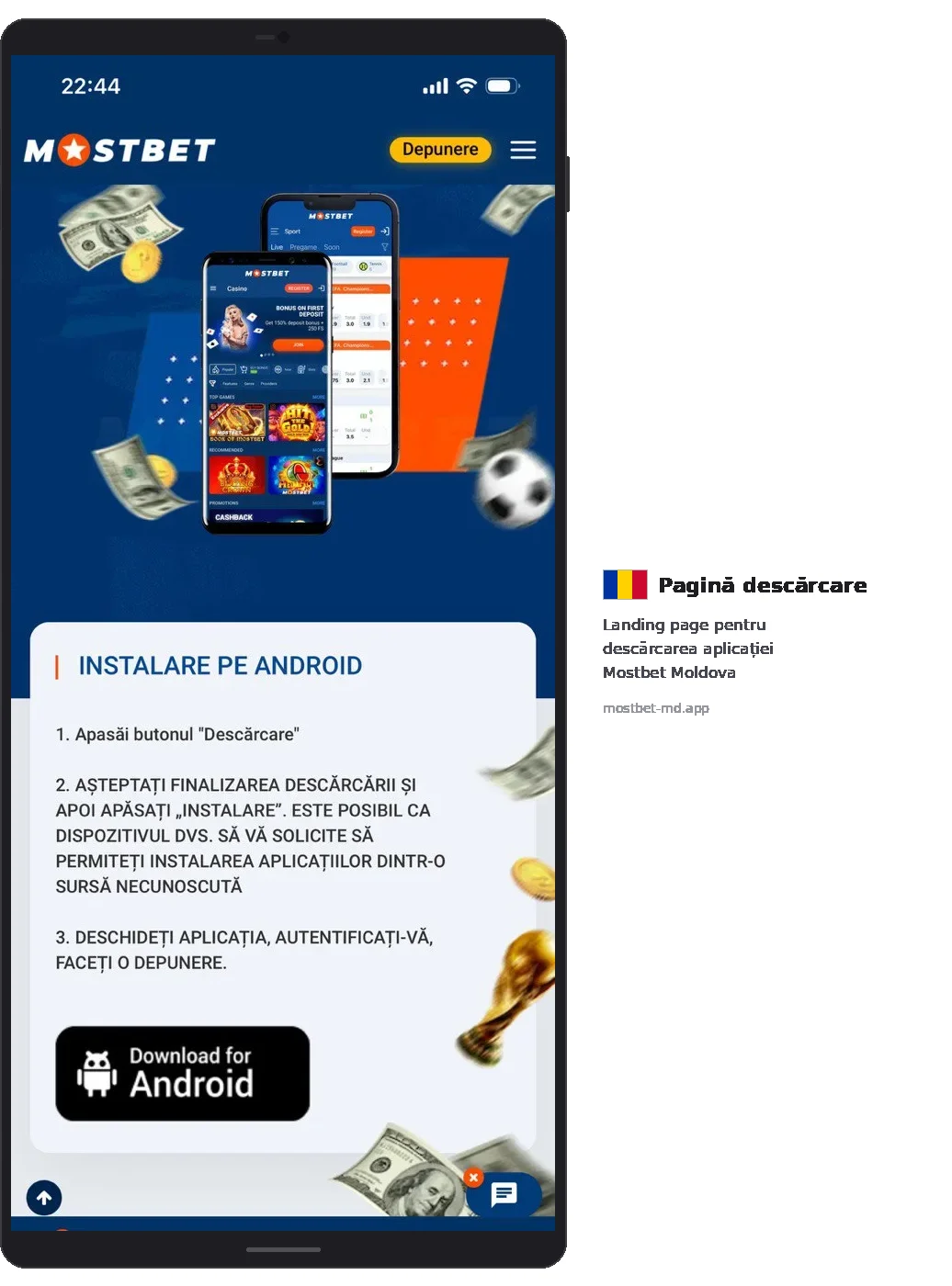 Mostbet INSTALARE PE ANDROID 3 steps guide