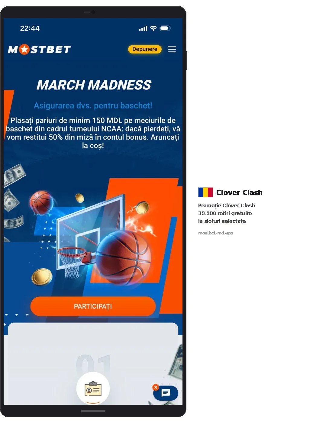 Mostbet MARCH MADNESS basketball 150 MDL NCAA