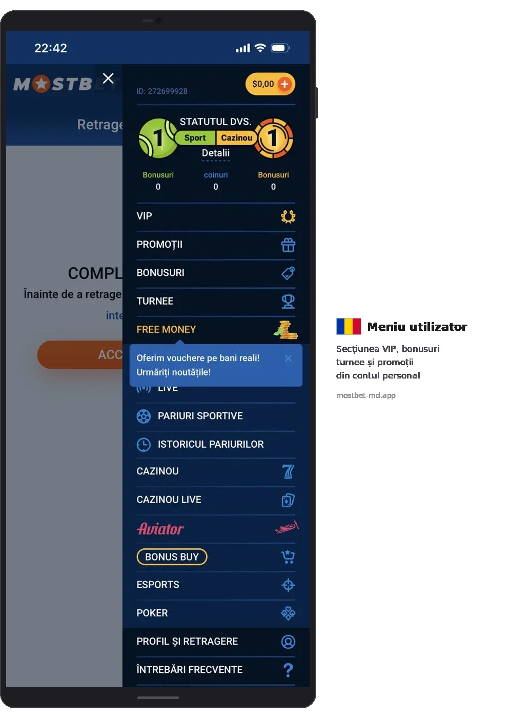Mostbet meniu utilizator VIP BONUSURI PROMOTII