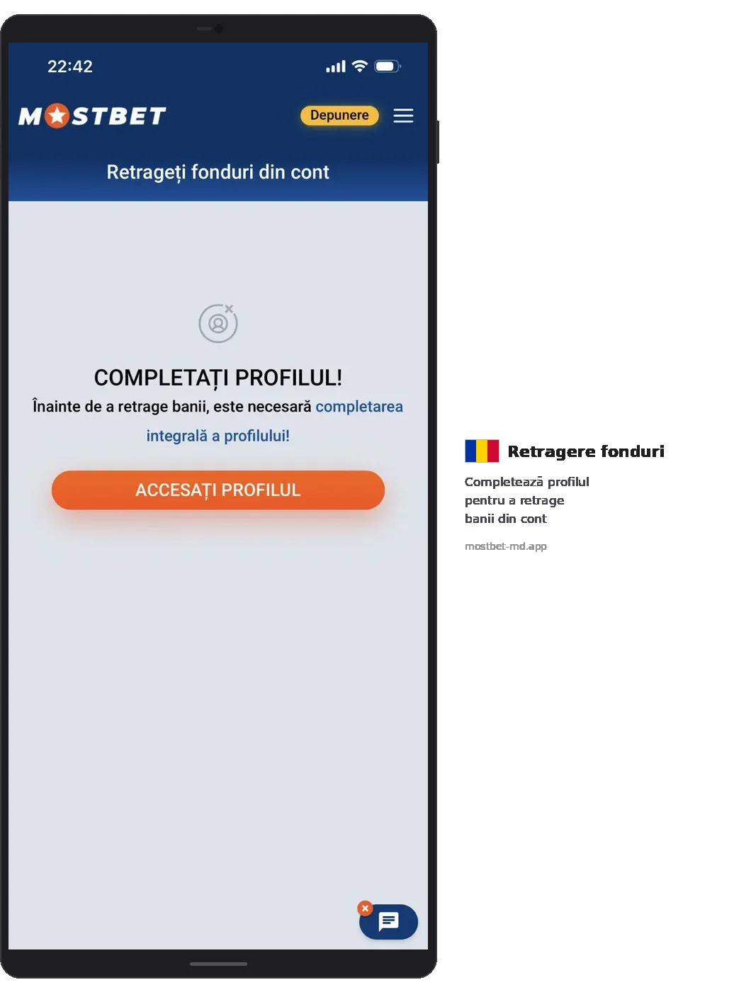 Mostbet COMPLETAȚI PROFILUL need to complete profile before withdrawal